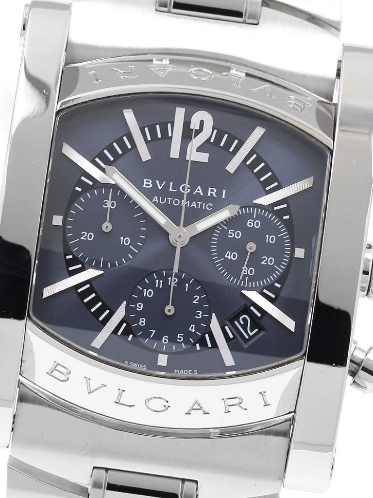 Bvlgari Assioma Aa48sch Chronograph Date Gray Dial Automatic Mens Watch894212